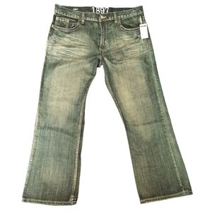 1897 Western Low Rise Boot Cut Blue Jeans NWT SZ 38x30